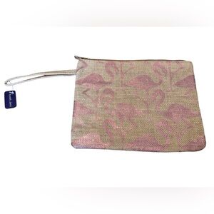 Kendall & James Pink Flamingo Cosmetics Bag